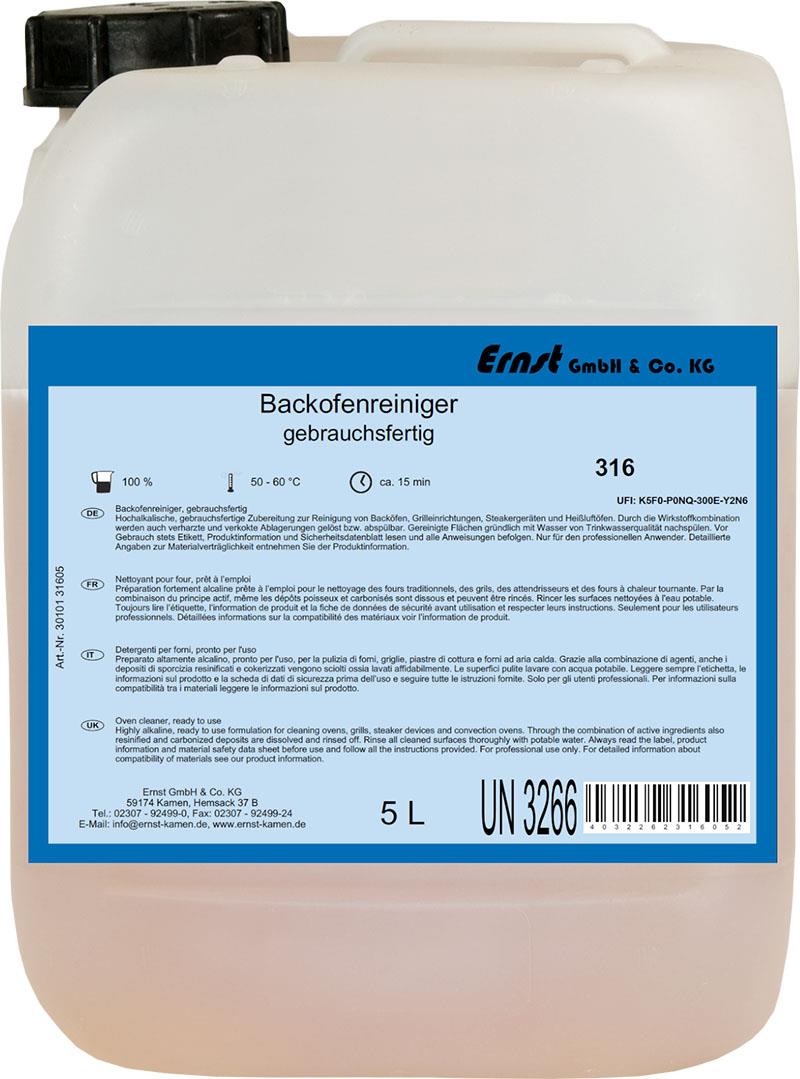 Backofenreiniger, gebrauchsfertig,  flüssig 5 Liter