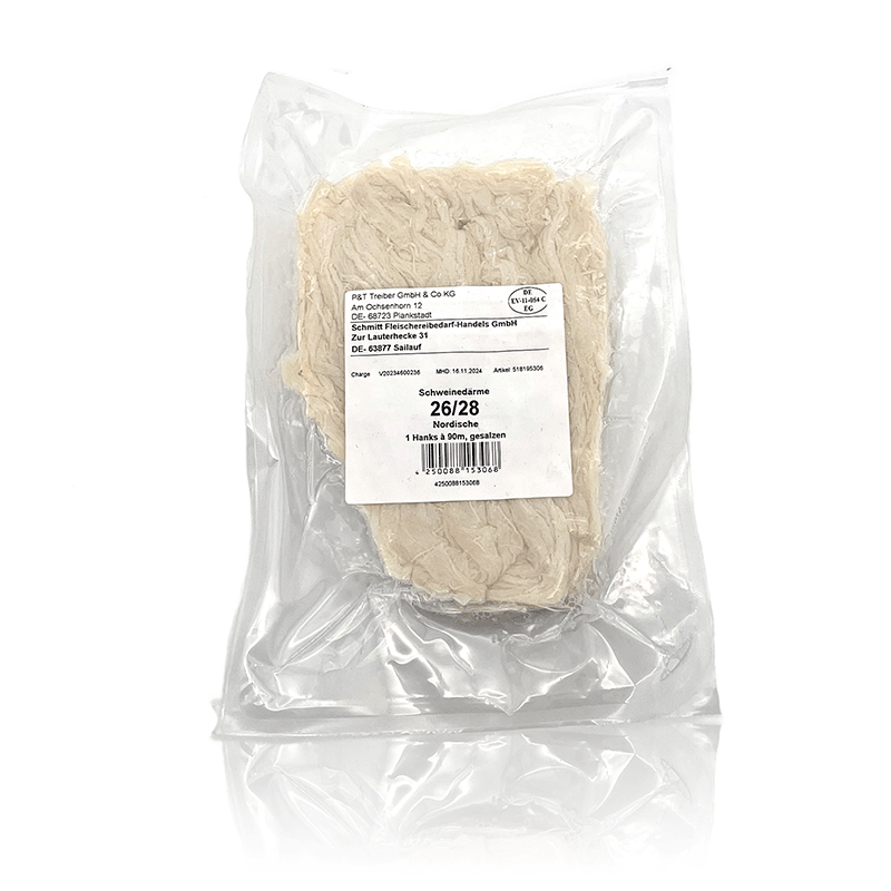 Schweinedärme 26/28 gesalzen europäische Ware 1 x 90 m Starfix 