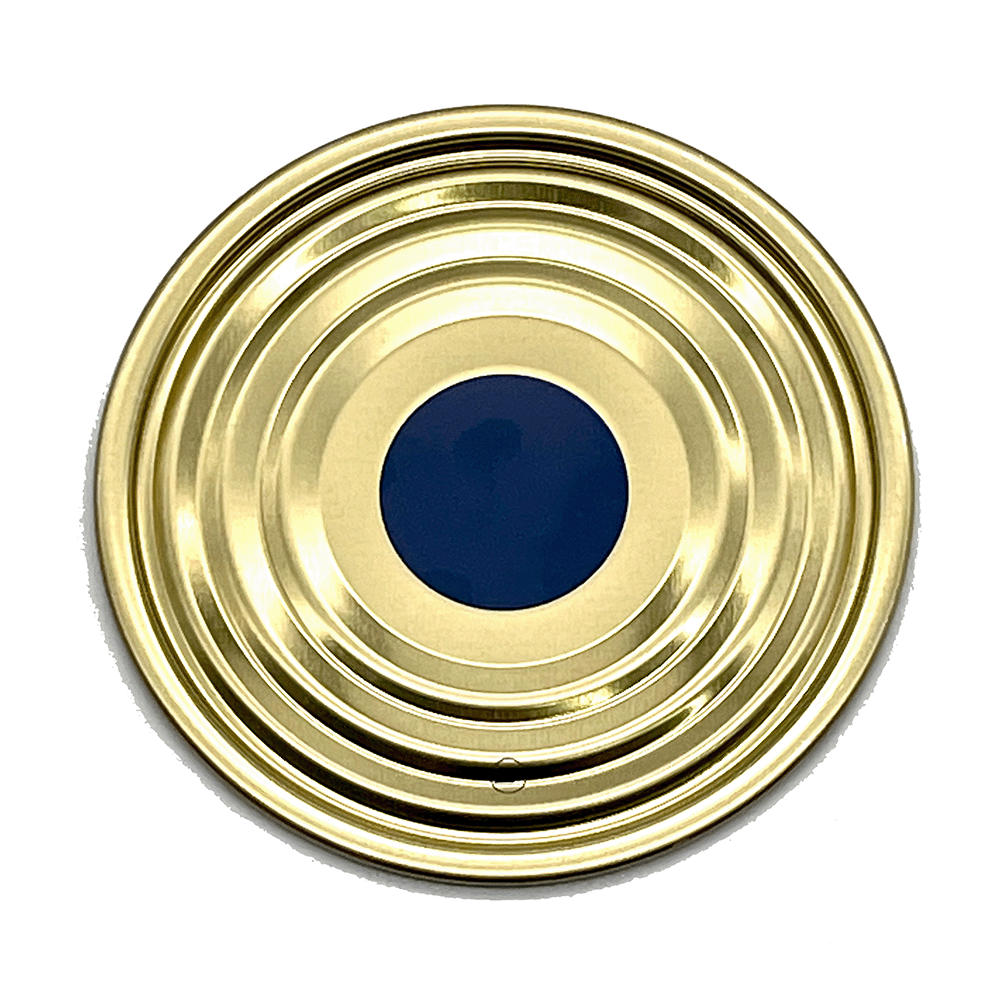 Dosendeckel -blauer Punkt- 99er (100 Stück)