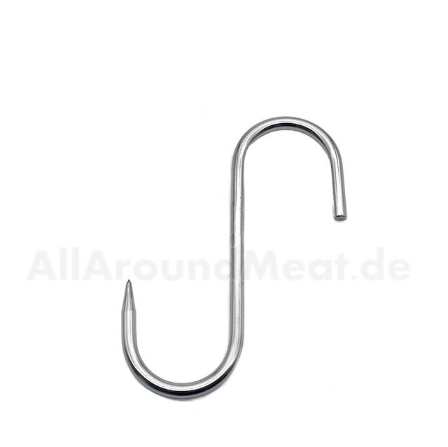 Fleischhaken S-Form 180 mm m. 1 Spitze, rostfrei